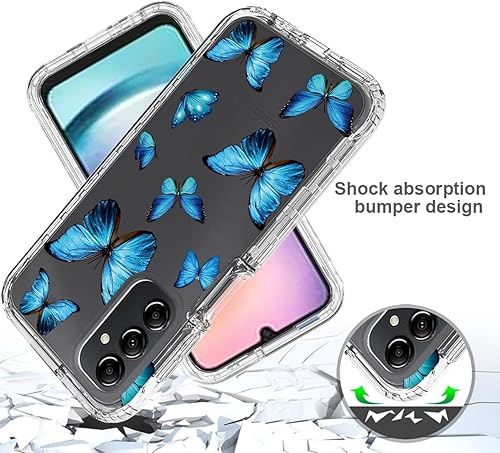 Miniatura 7 de Funda para Galaxy A24 4G, Samsung A24 4G SM-A245F con protector de pantalla de vidrio templado, funda protectora de cuerpo completo transparente de