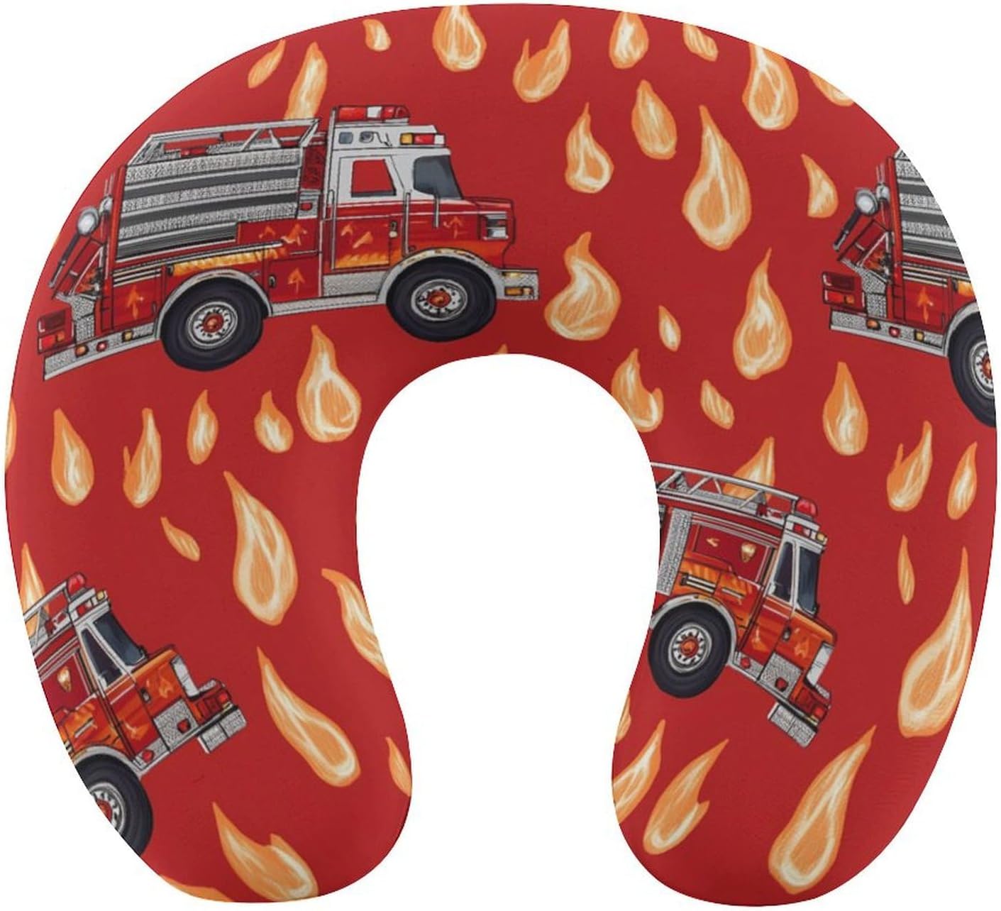 Firefighter Fire Trucks Memory Foam Pillows U Shaped Travel Neck Pillow