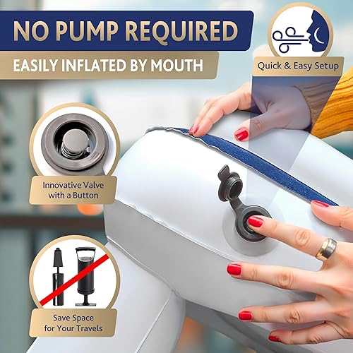 Miniatura 4 de LUMARA Cama de avión para niños pequeños, cama inflable de avión para niños pequeños, extensor de asiento de bebé para niños, colchón de aire