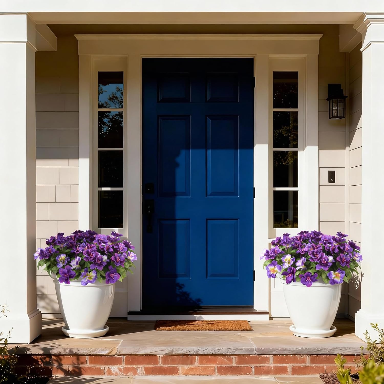 Artificial Fake Flowers for Outdoor, 8 Bundles Faux Plants Silk Flowers Spring Decoration UV Resistant No Fade Plastic Flowers for Outside Planters Home Porch Patio Yard Garden Decor - Image 6