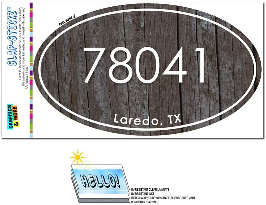 Amazon.com - Zip Code 78041 Laredo, TX Euro Oval Window Bumper Glossy ...