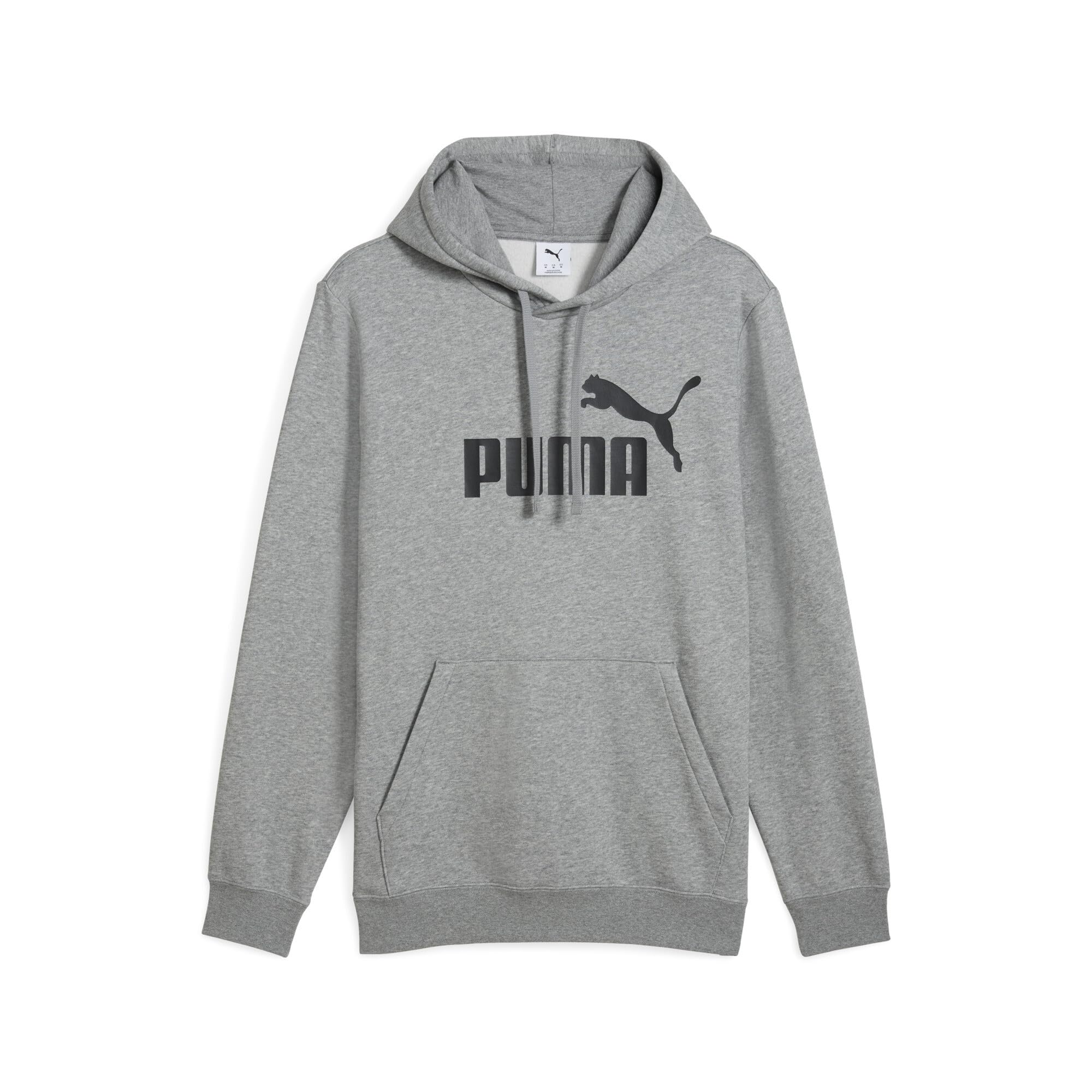 PUMA Mens No. 1 Logo Fl Hoodies, Medium Gray Heather, XL EU
