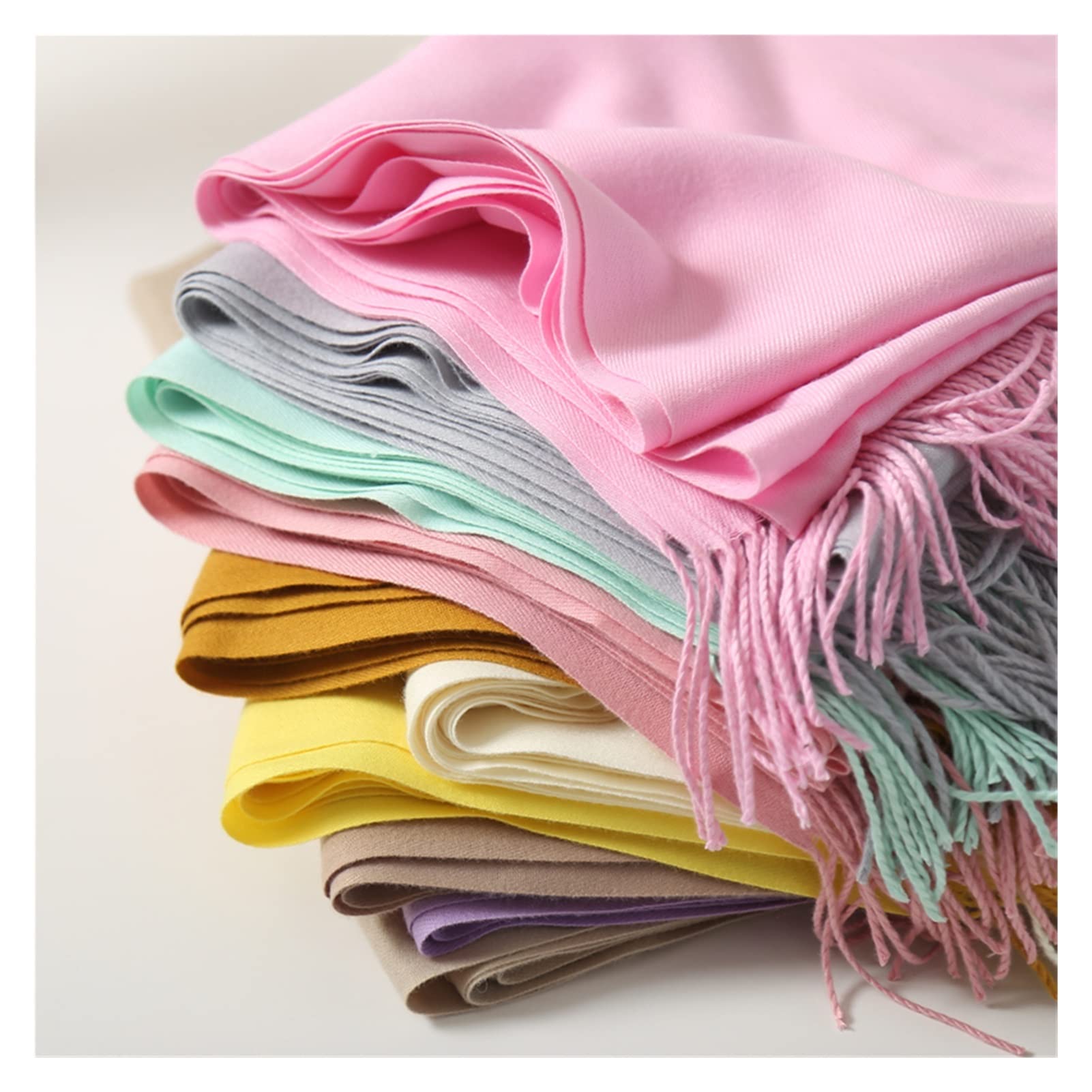 Szaliki Szalik Szale Kaszmirowe Szaliki Dla Kobiet Soft Pashmina Szale Okłada Długiego Dużego Szalika Zimowe Ciepłe Grube Szaliki Damskie Z Tassel Na Damskie Prezenty Szal Ciepły Chusty (Blue : M, S