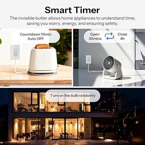 Miniatura 6 de SONOFF S41sTPB Matter Smart Plug, diseño compacto, 15A1800W Max, funciona con Apple Home, Alexa y Google Home, solo Wi-Fi de 2.4 GHz, blanco,