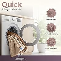 Vista 3 de Sacred Weapon - Manta impermeable para cama – Mini manta Sherpa y forro polar – Manta impermeable para sofá y protector de colchón, absorbente, Beige