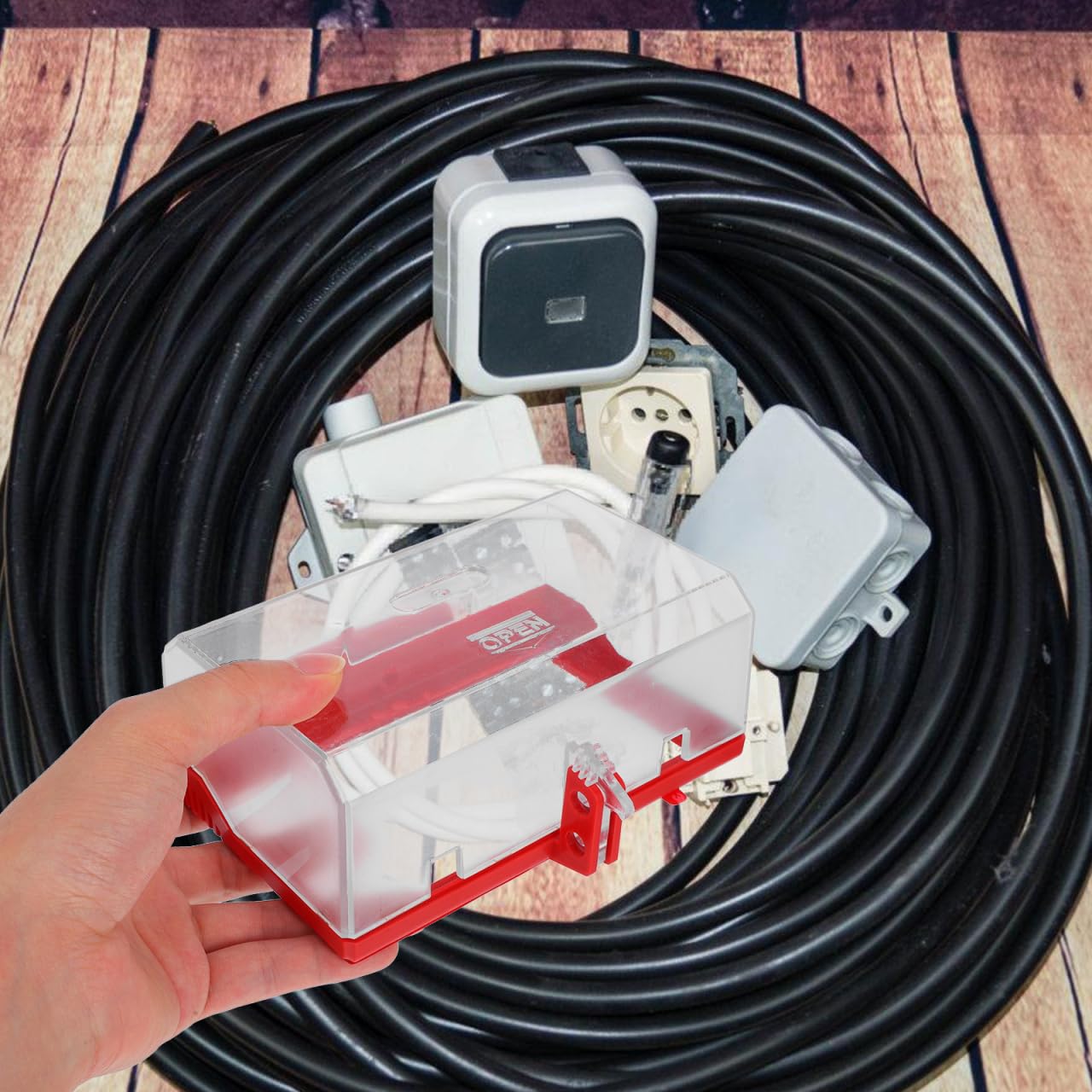 Not-Aus-Tastenabdeckung Transparente Drucktaster-Schutzabdeckung Aus Robustem Kunststoff 6.18X3.74X2.56In Sicherer Schalterabdeckung FüR Elektrische GeräTe Einfache Montage