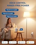 DEWENWILS Matter Smart Plug, Work with Alexa, Apple Home, Google, SmartThings, Outlet with Schedule and Timer, FFS Easy Setup, 100% Privacy 15A/1800W, APP Voice Control, 2.4G Wi-Fi Only, 2 Pack White