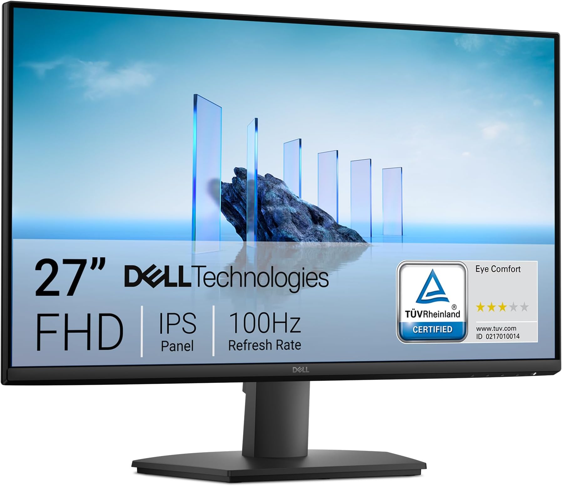 Dell 27 Monitor - SE2725HM, Full HD (1920x1080), 100Hz, IPS, 5ms, VESA (100x100mm), HDMI, VGA, 3 Year Warranty, Black: image 1 of 8