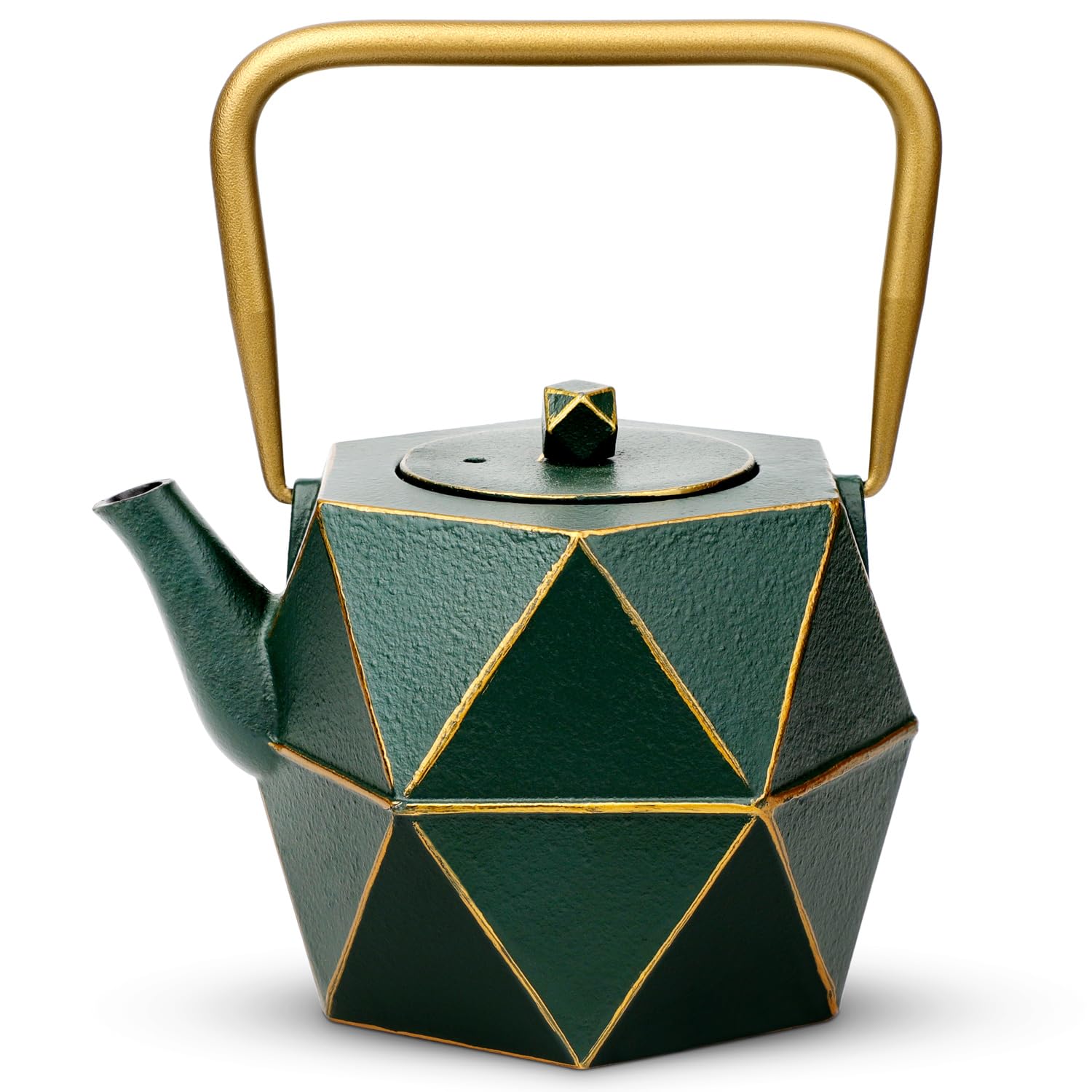 Toptier Mini Cast Iron Tea Kettle 325ml Dark Green