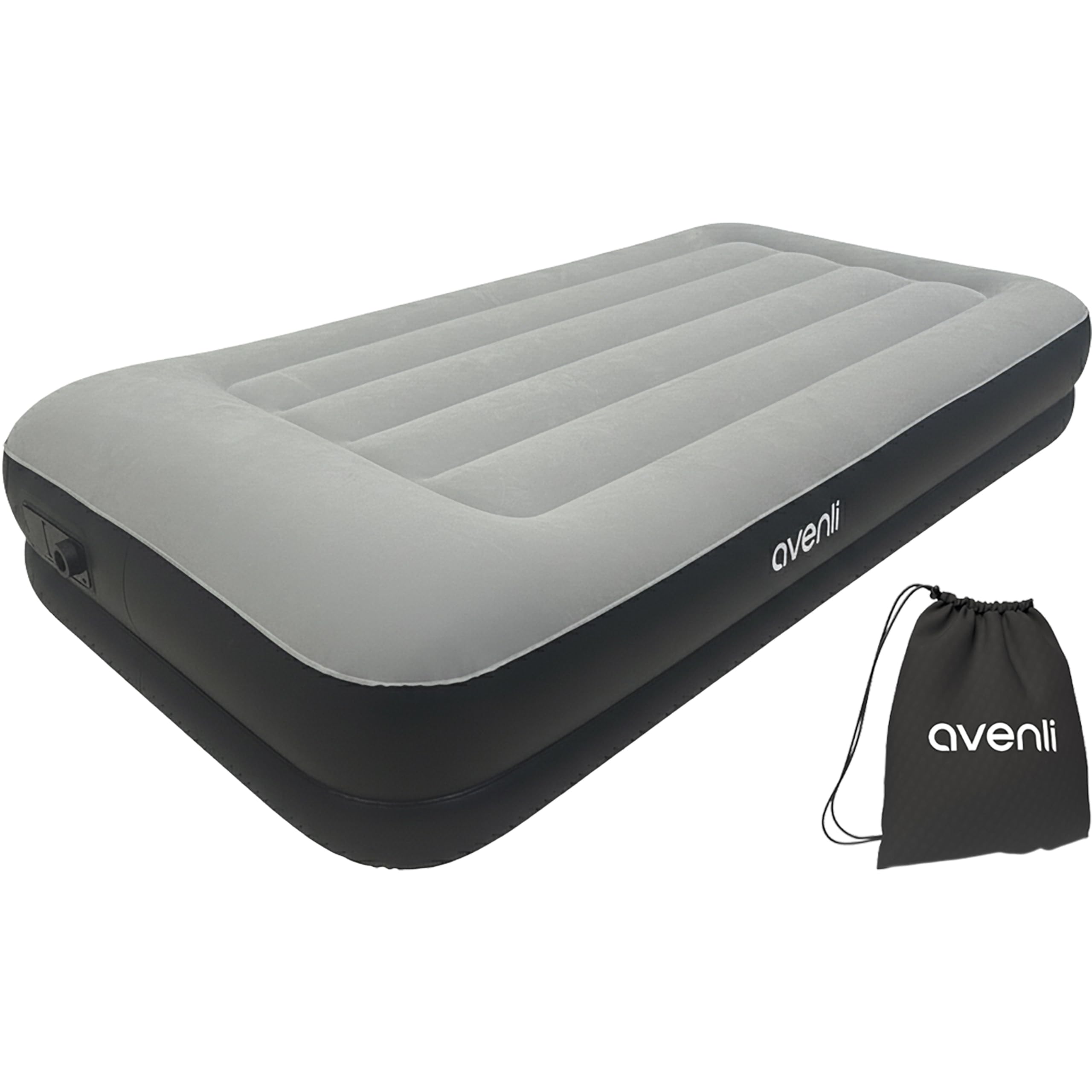 AVENLI Materasso Letto gonfiabile autogonfiabile singolo 191x99x36cm materassi autogonfiante per ospiti con pompa integrata superficie di sdraio alta e floccata per campeggio e casa