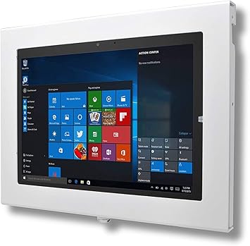 Locking Anti-Theft Security Metal Case for Microsoft Surface Pro 2 3 4 5 6 7 X Go Tablet Supports VESA, Wall Mount Surface Pro 3/4/5/6, White