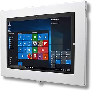 TABcare Locking Anti-Theft Security Metal Case for Microsoft Surface Pro 2 3 4 5 6 7 X Go Tablet Supports VESA, Wall Mount (Surface Pro 3/4/5/6, White)
