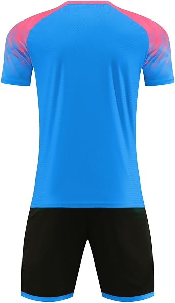 M2C Kids Soccer Jersey Set Training Team Uniform Shirt and Shorts