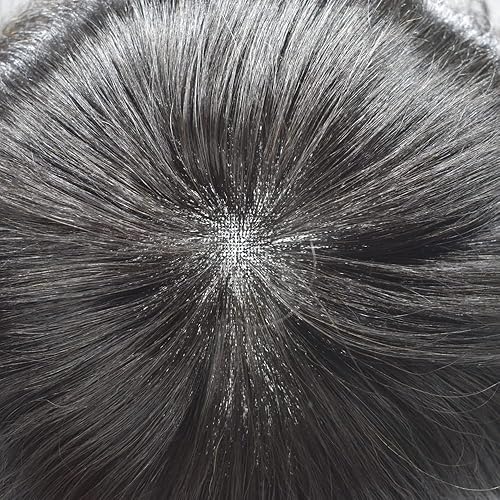 Miniatura 7 de RESHE Sistema de cabello para hombres, pieza de cabello humano real, pieza fina mono para hombre, postizo de encaje frontal, unidad de cabello para