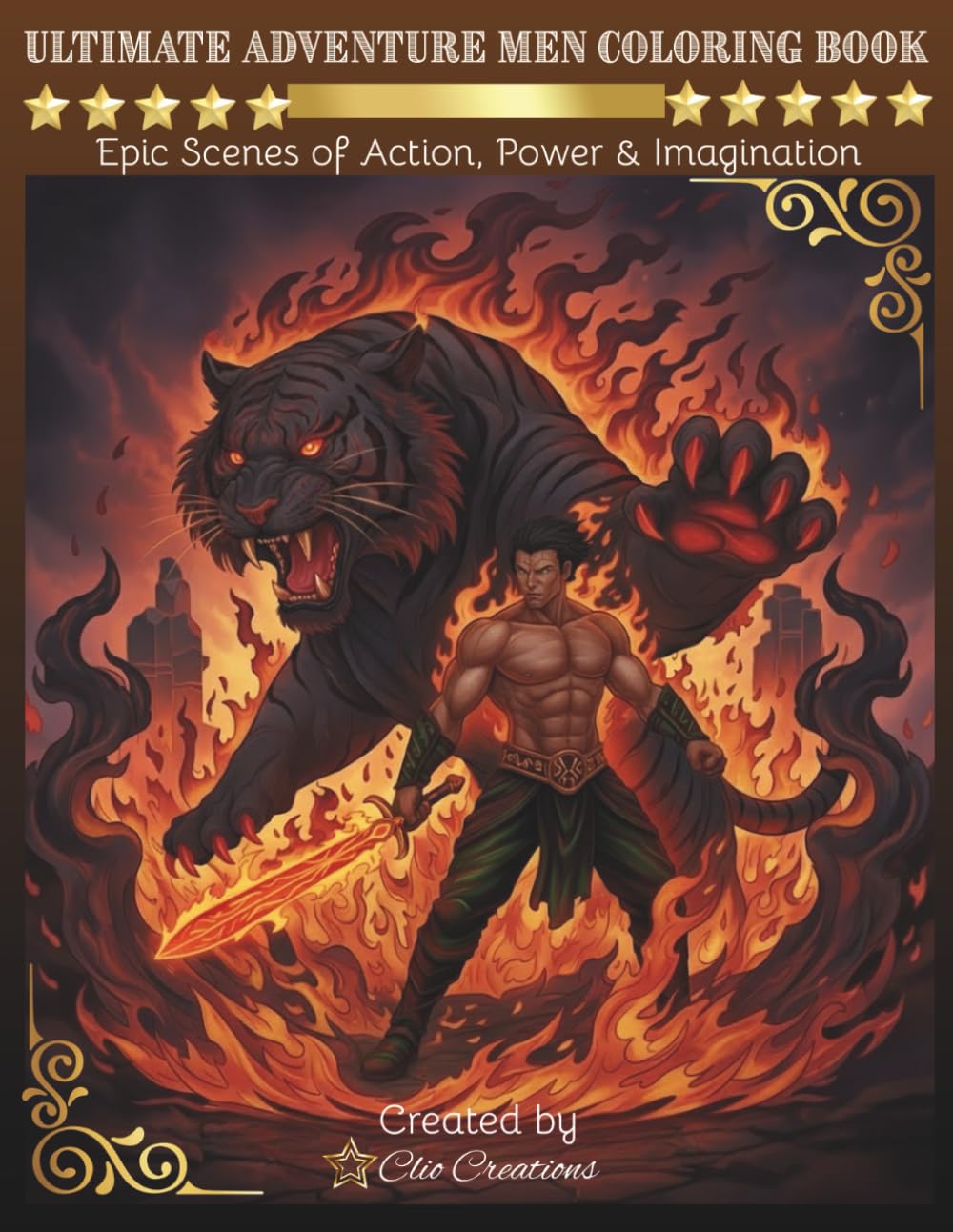 Ultimate Adventure Men Coloring Book: Epic Scenes of Action, Power & Imagination
