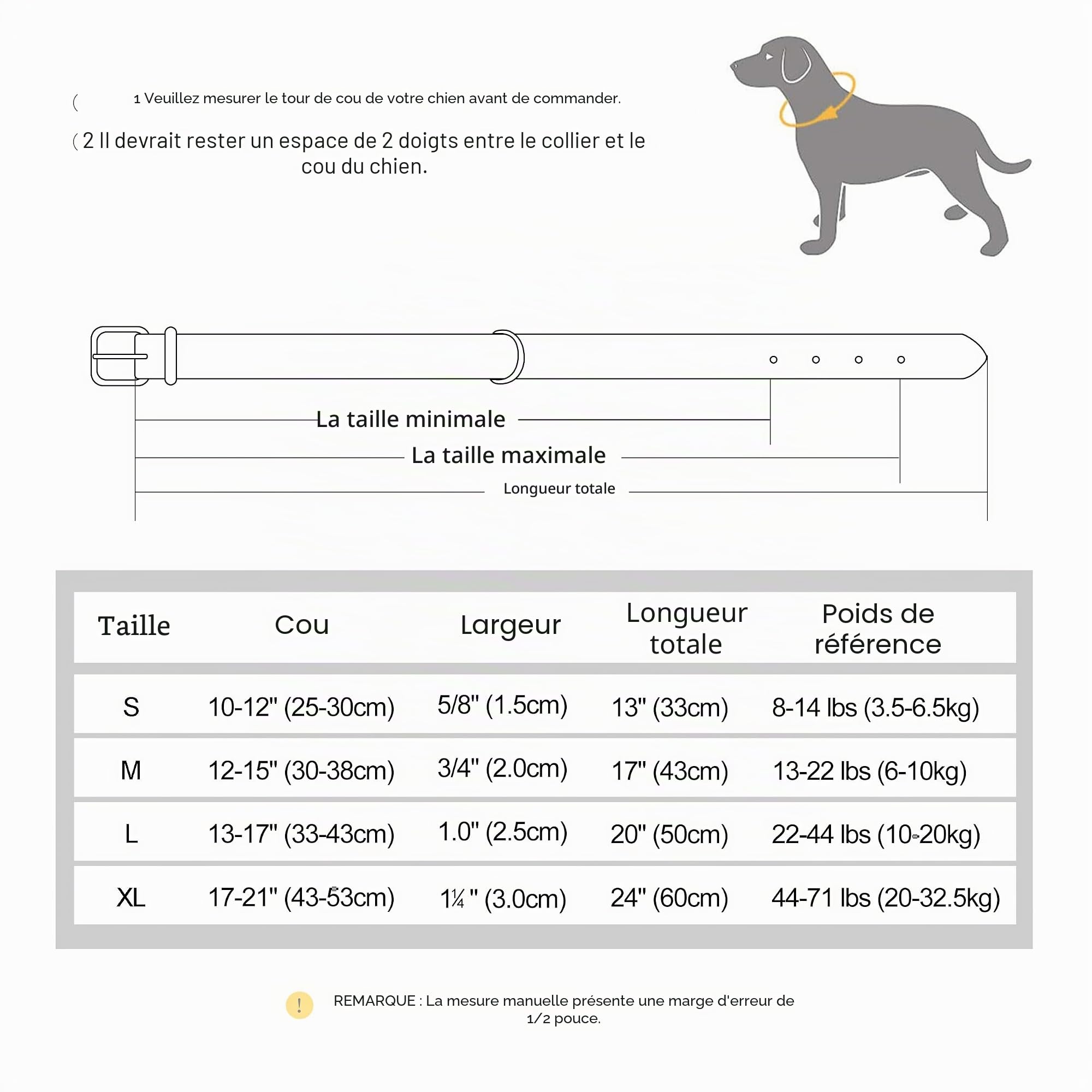 Didog Collier pour Chien en Cuir Rembourré Doux, Collier pour Chien en Cuir Respirant et Robuste avec Boucle Réglable en Métal Antirouille pour Petits Moyens Grands Chiens, Rose, L