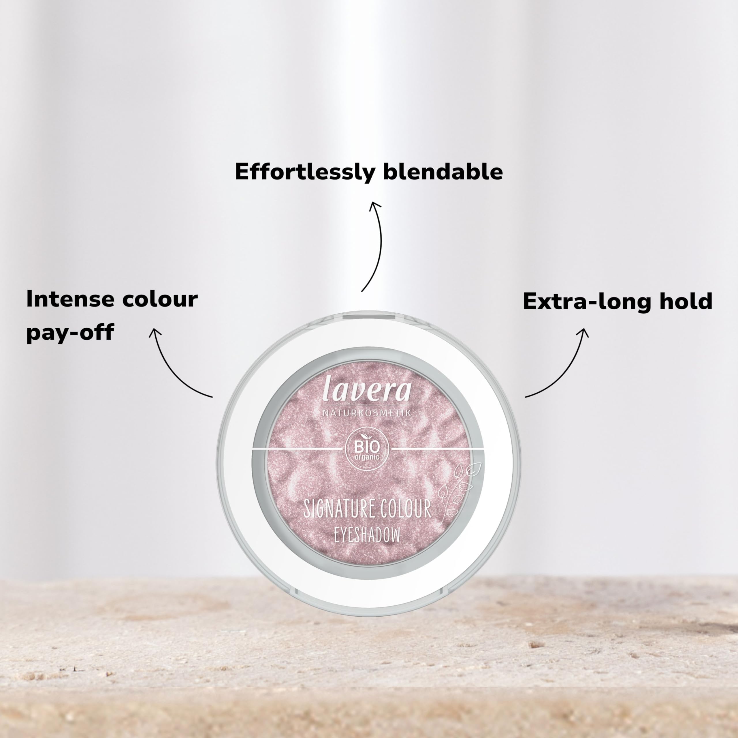 lavera Signature Colour Eyeshadow -Diamond Dust 09, intensive colour release, extra long hold, effortlessly blendable, vegan - Image 3