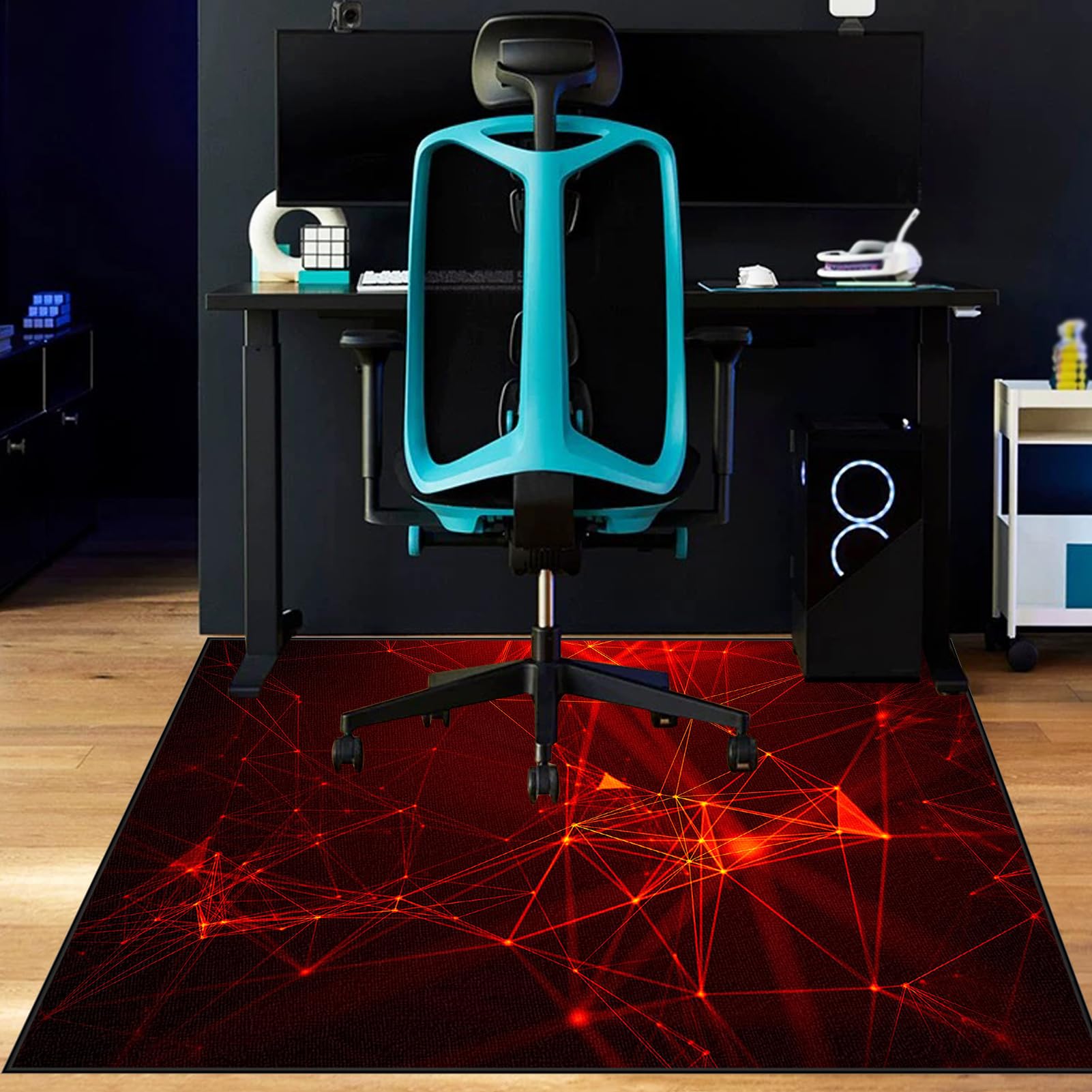 Office Gaming Chair Mat for Hard Floors | Chair Mat for Carpeted Floors Anti-Slip Desk Mat | Computer Gaming Chair Mat for Wooden Floor Protector for Home Office, Carpet Chair Mat 90 x 140 cm