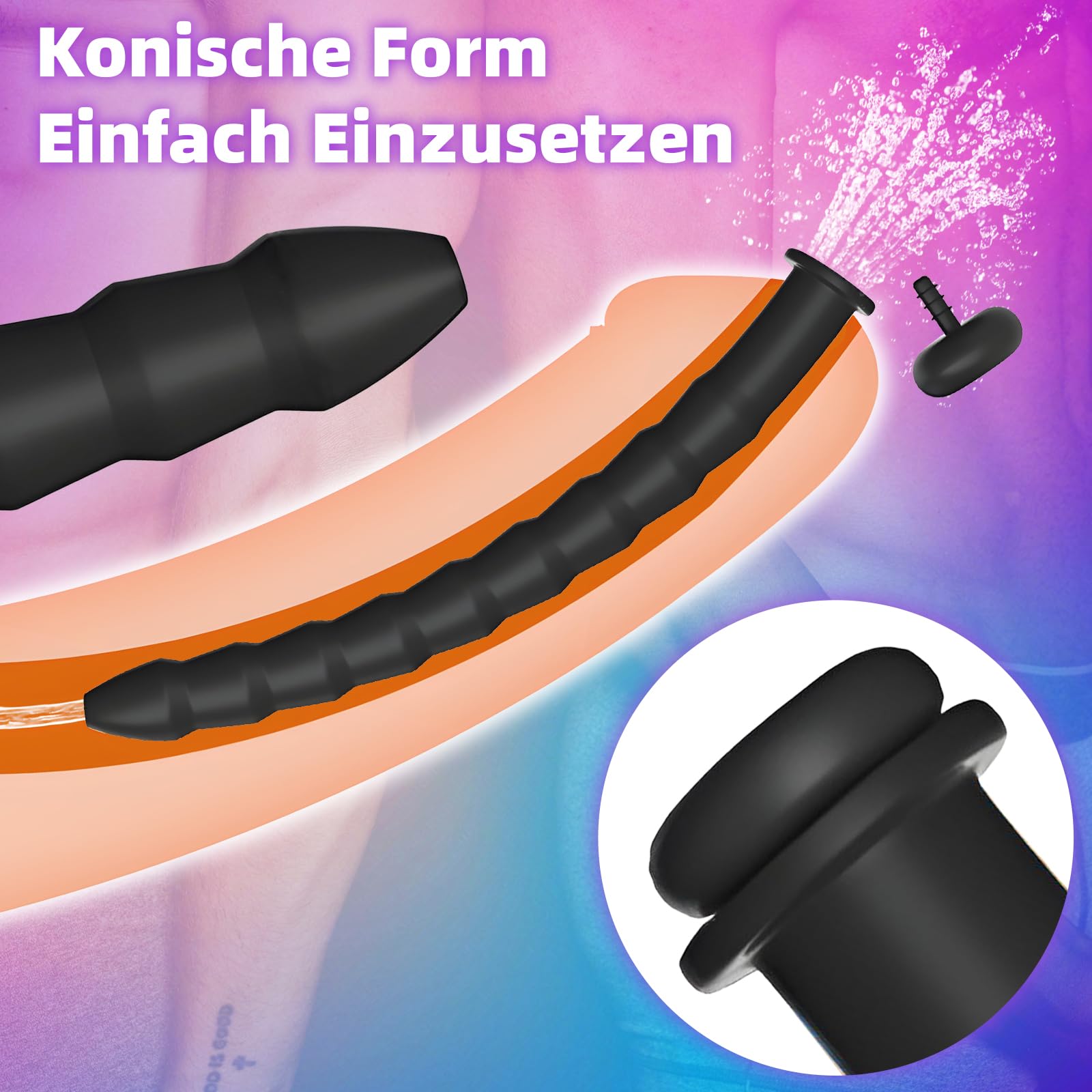 Set 5 Dilatatori per Pene in Silicone Cavo Antiscivolo Plug Uretrale per Masturbazione Maschile Stimolazione Prostata Giocattoli Sessuali BDSM