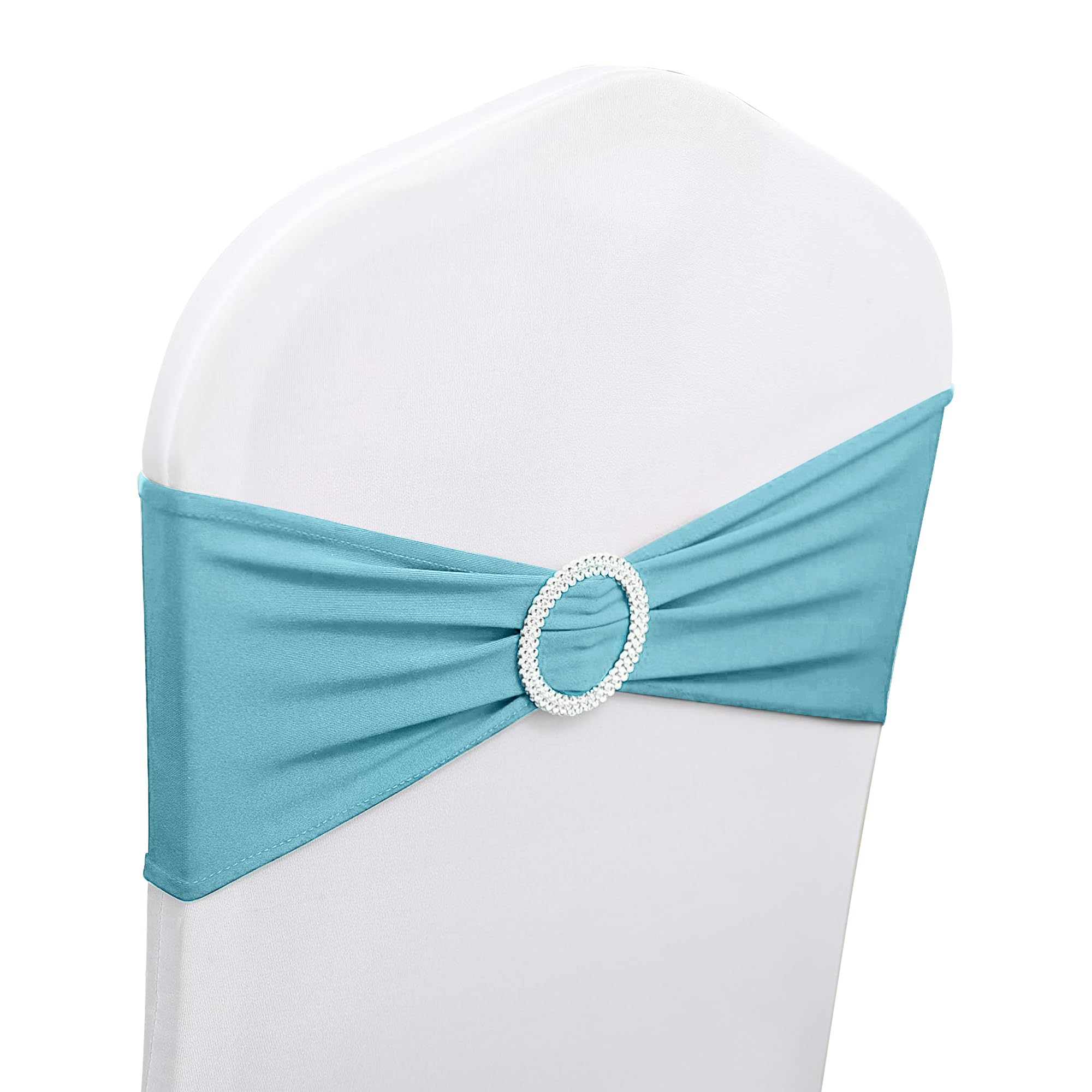 Event Decor Shop Chair Sashes with Slider Buckle, Baby Blue, 25pcs