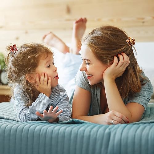 Miniatura 2 de Cobahom Paquete de 6 pinzas para el pelo de flores, pinzas para el cabello de 1.26 pulgadas, pinzas para el cabello de celulosa de tortuga para