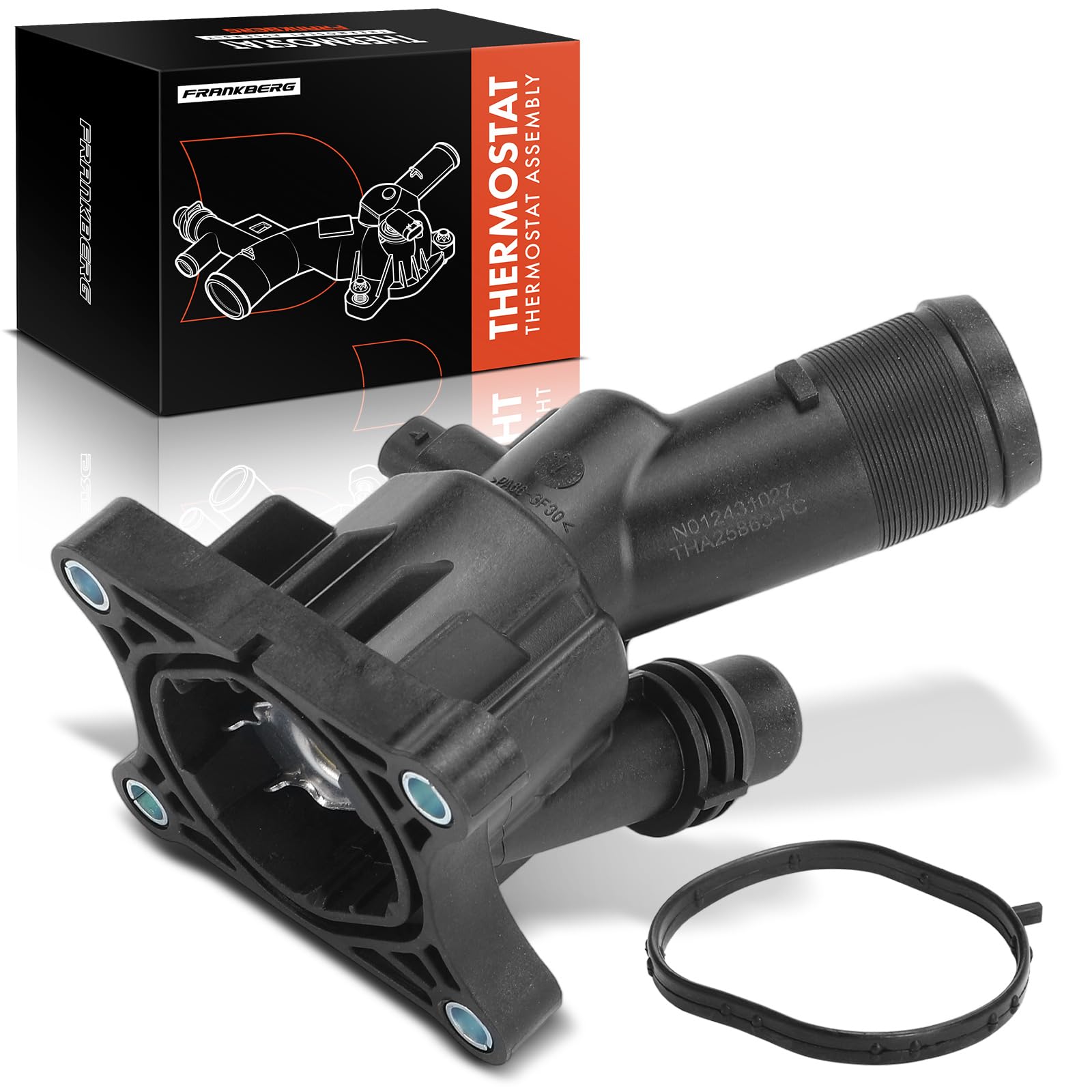 Frankberg Termostato del liquido di raffreddamento 2 Poli 31686560 | Compatibile con: XC60 II 246, S80 II 124, V40 Cross Country 526, V40 Hatchback 525, XC60 156, V90 II Station wagon 235