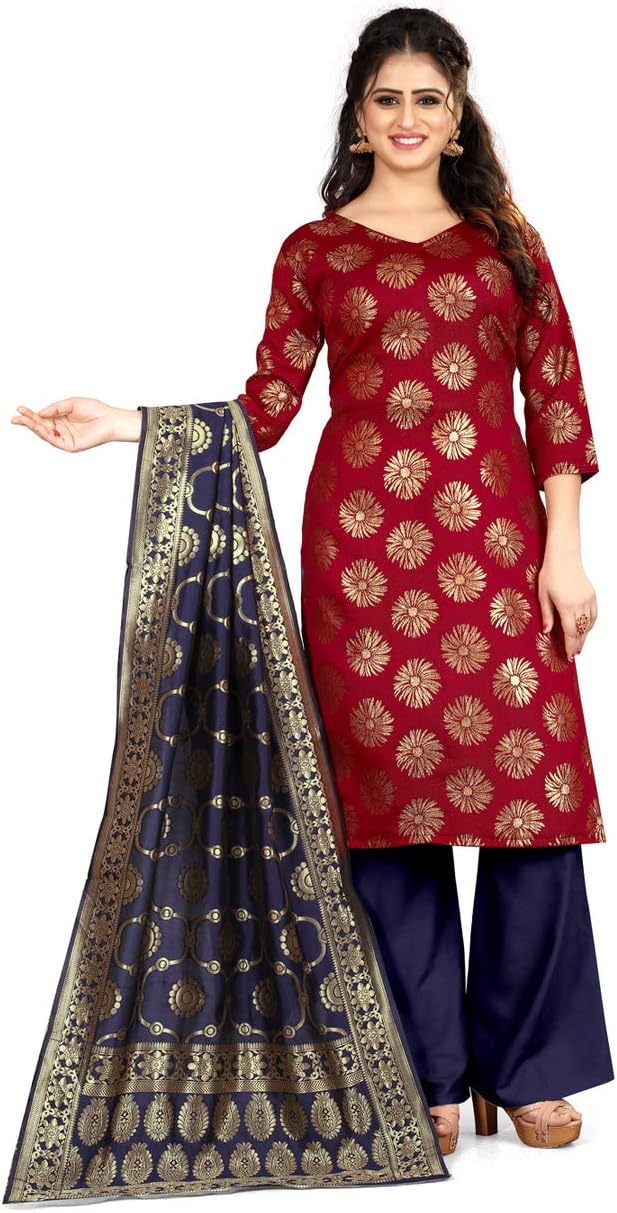 Being Banarasi synthetic with Blouse Piece Saree (10003_H_ Maroon_ 5.5 meters)