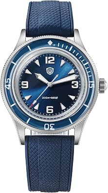 watchdives WD50Q Dive Watch for Men, Sunray Blue, 38mm