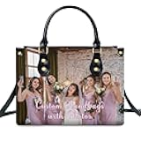 Eccustomized Personalized Handbag Gifts for Her - PU Leather Bags - Custom Women Tote Bag for Mother’s Day, Birthday, Wedding