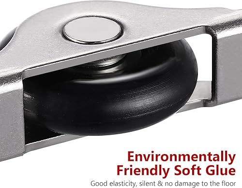 Miniatura 5 de Kit de 4 piezas para puerta de granero, rodillos de puerta corrediza, rueda de puerta corredera, rueda de pista de puerta corredera, ruedas de