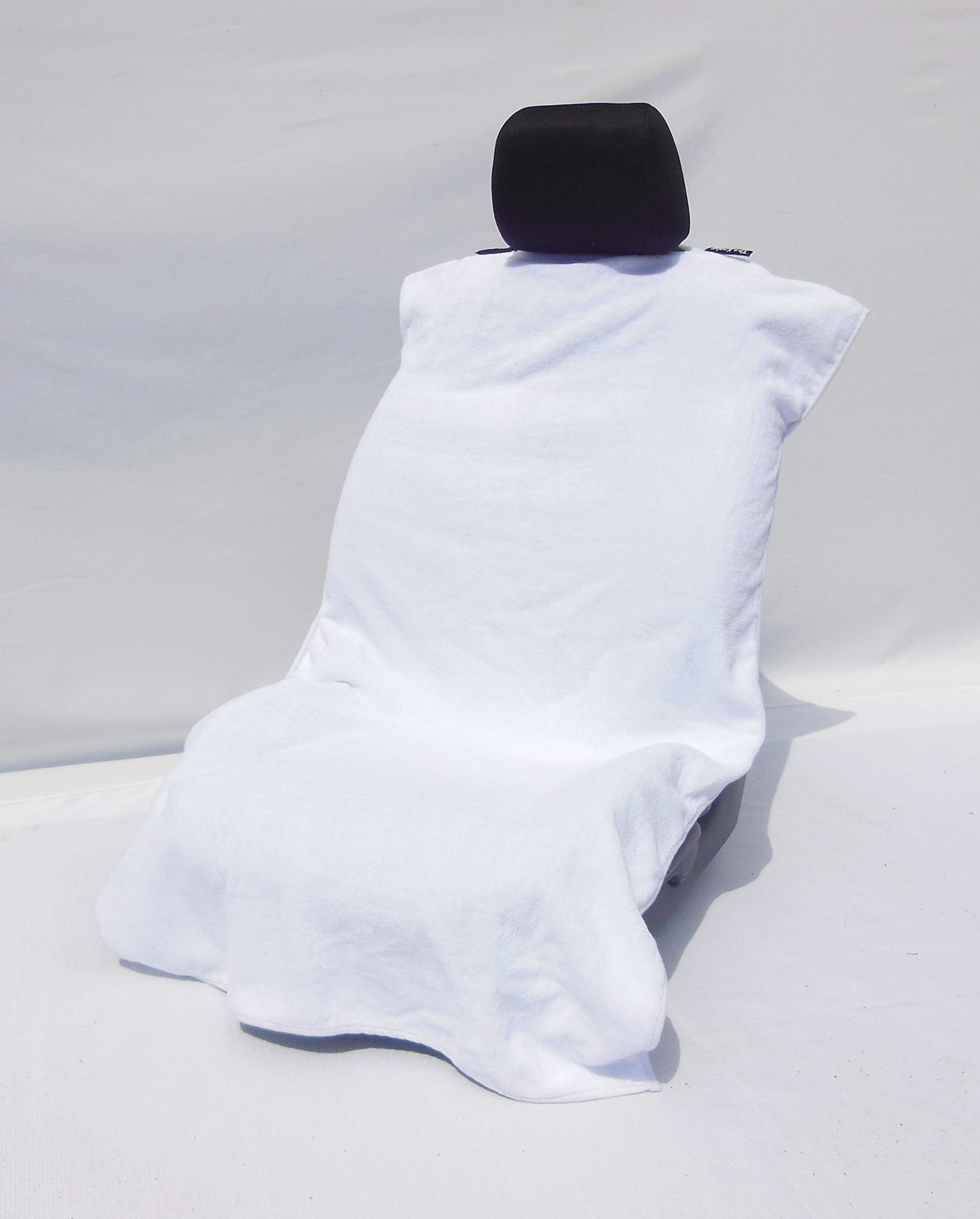 100% Cotton Koala Seat Towel - A Universal Seat Cover That Will Work in the Car and Truck, or At the Beach! (White)