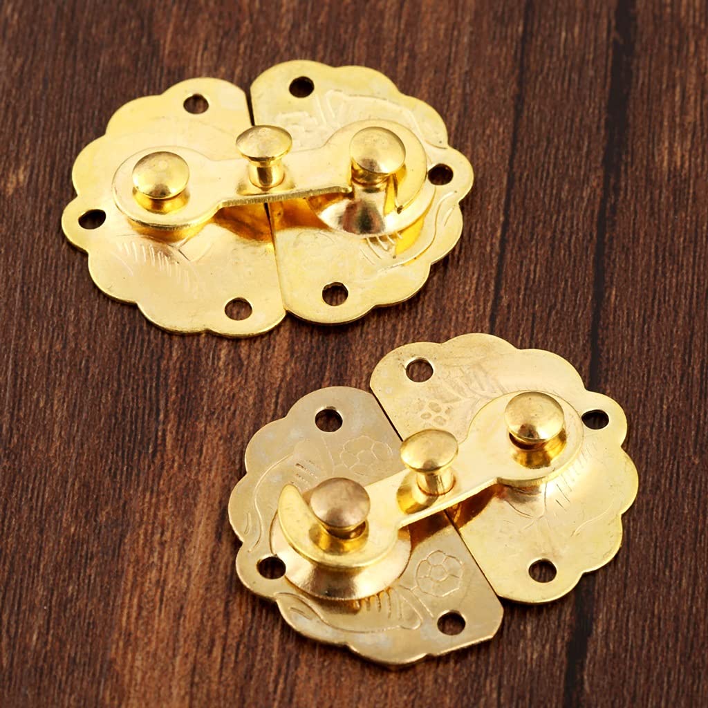 Zamek meblowy Vintage Latch 2 szt. antyczny styl drewniane pudełko pudełko blokada zapięcie zamknięcie zatrzask 35 * 45mm zatrzask klamry klamry do biżuterii drewniane pudełko walizka z gwoździami