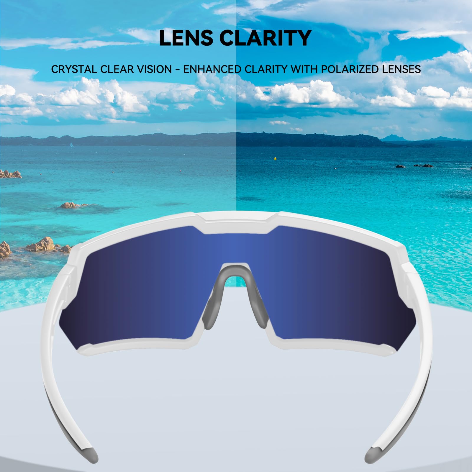 Gafas de sol para ciclismo y deportes, protección polarizada UV400, ligeras y duraderas para hombres y mujeres