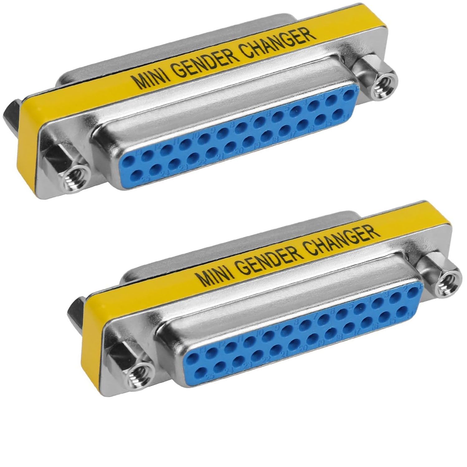 2 Pezzi DB25 Femmina a Femmina Accoppiatore Connettore,25 pin DB25 seriale adattatore per Gender Changer,trasferimento dati e connessione dispositivi