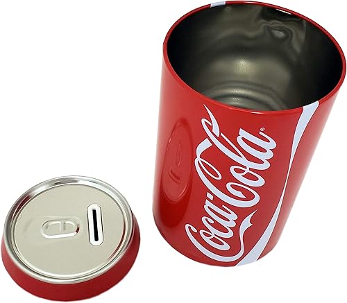Miniatura 4 de The Tin Box Company Banco de latas de Coca Cola con tapa extraíble rojo modelo 660227-12