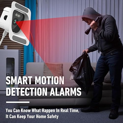Miniatura 6 de Cámara de ventana de 3 MP 2K, cámara de doble banda WiFi de 2.4 GHz y 5 GHz para seguridad en el hogar con visión nocturna Starlight, grabación 247,