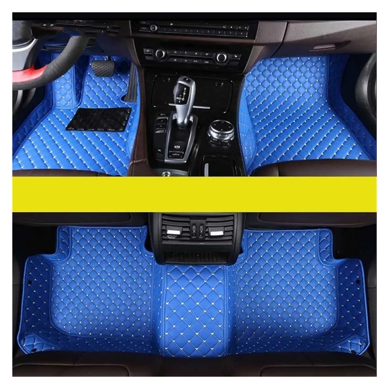 Tapis Sol Voiture Tapis De Sol Auto pour Peugeot 508 Berline 2010-2023 Tapis sur Mesure(Bleu,2010-2018 508)