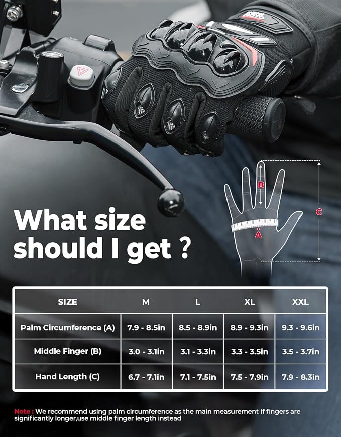 Guantes de motocicleta KEMIMOTO para hombre, táctiles, para ciclismo miniatura 7
