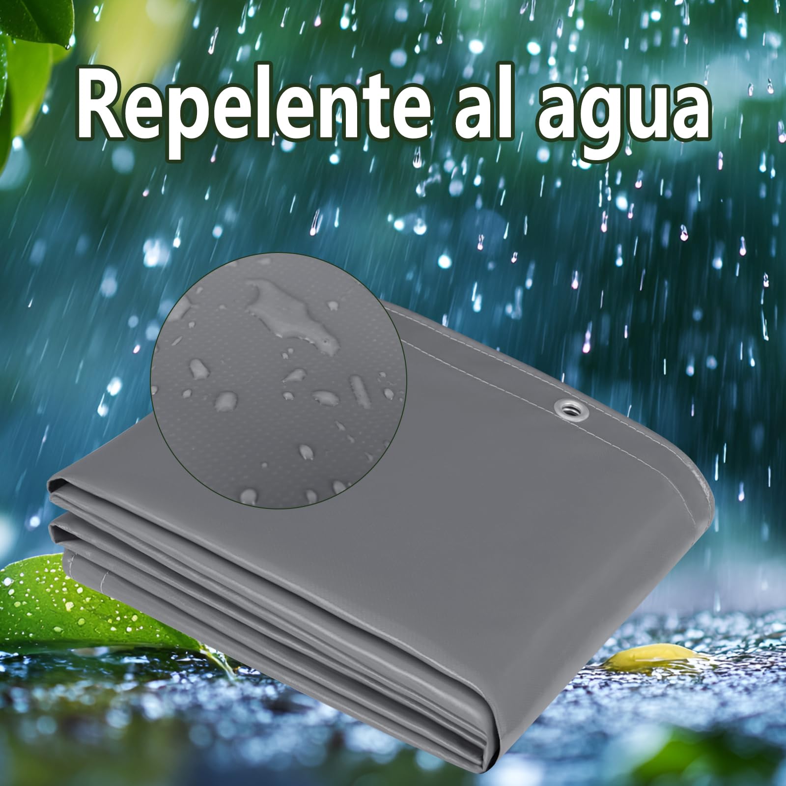Laneetal Lona PVC Impermeable Ultra Resistente 4x6m Gris Oscuro