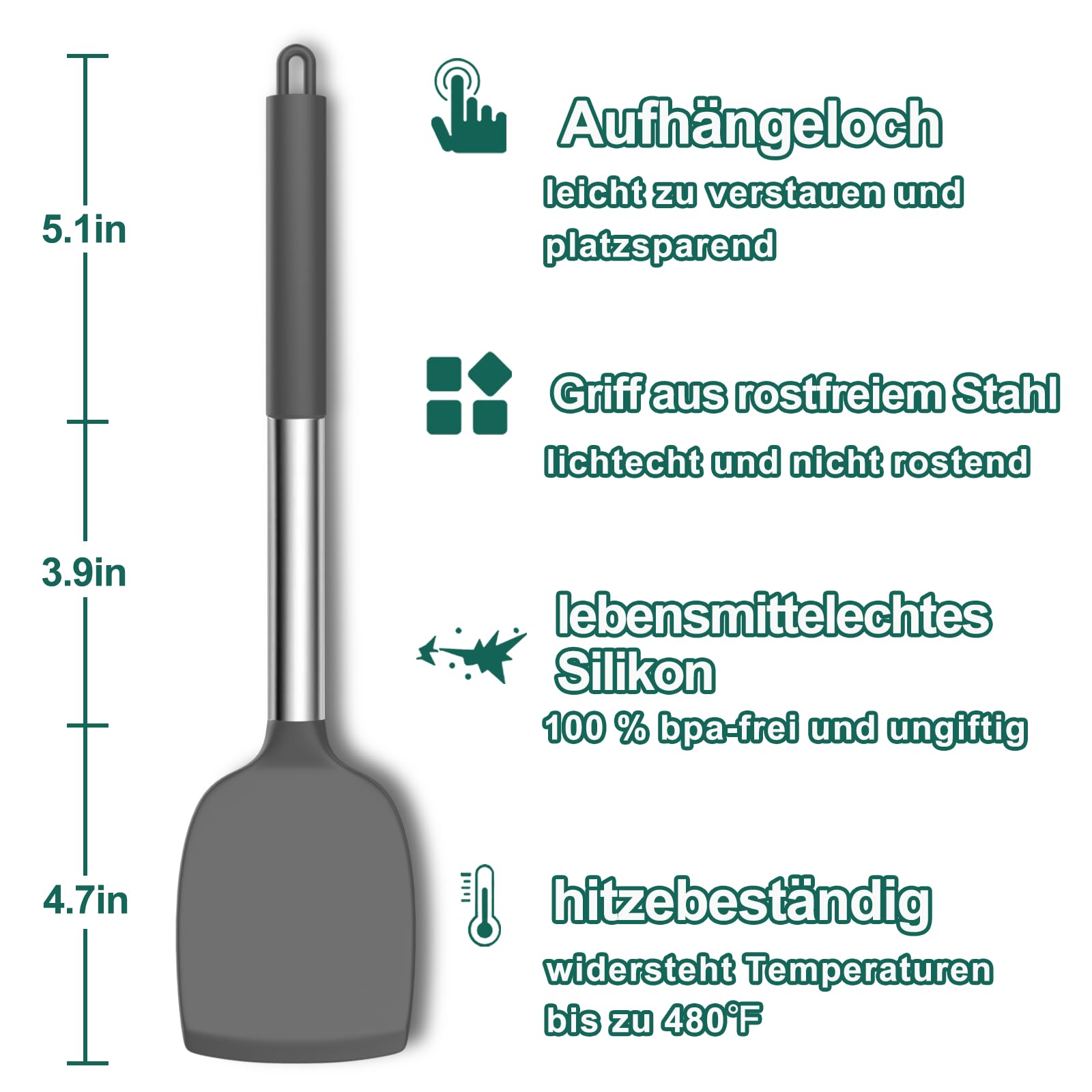 Terlulu Juego de 34 utensilios de cocina, utensilios de cocina de silicona, resistentes al calor, con soporte para utensilios, antiadherente, con mango de acero inoxidable