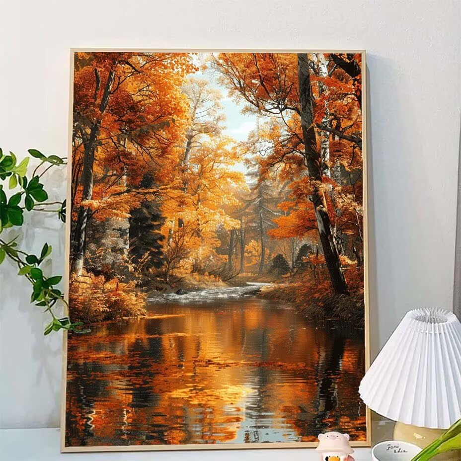Kit bosque manualidades pintura con números para pintar cuadros grandes sin saber dibujar 2