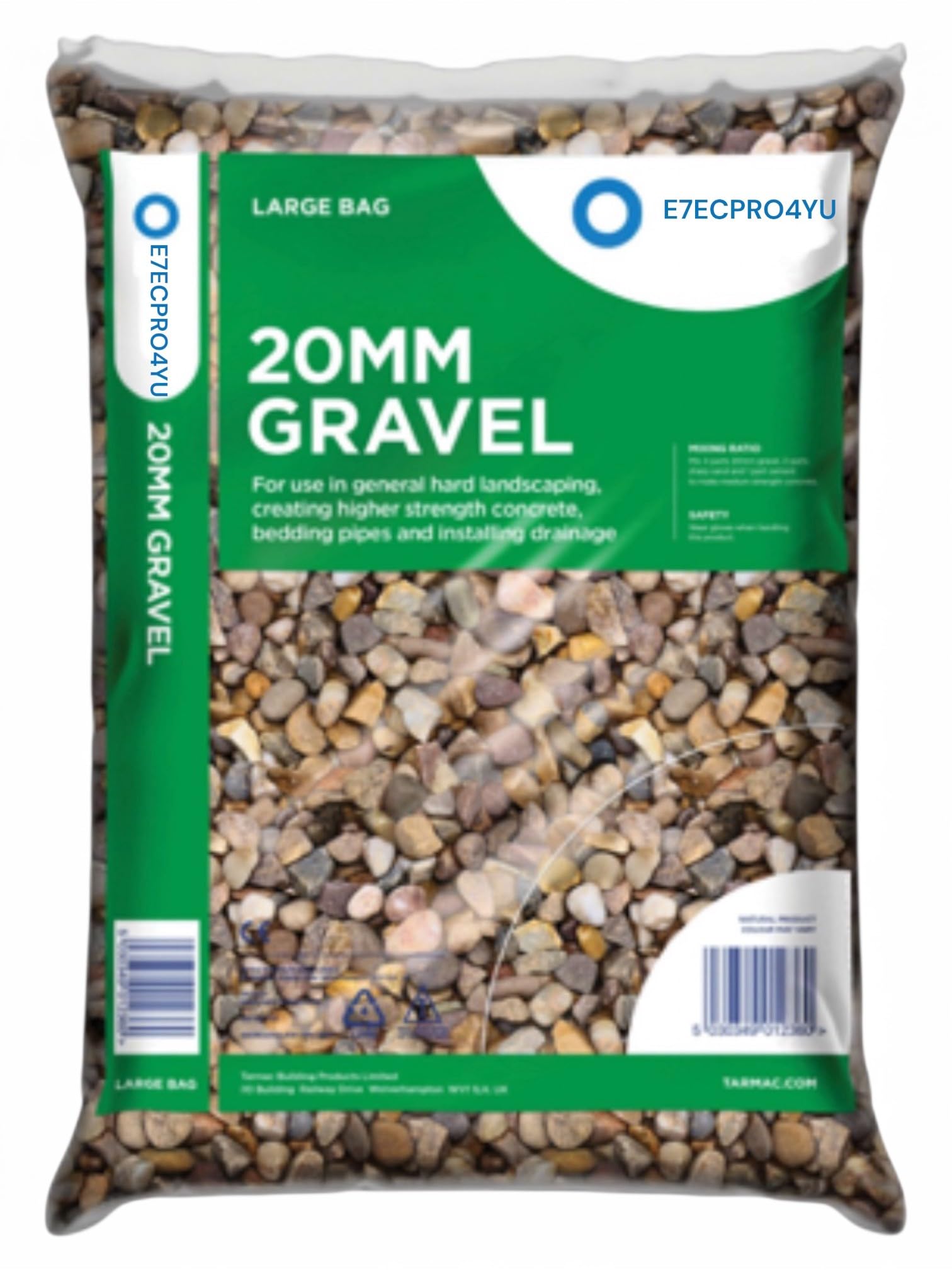 20mm Gravel, Coarse Aggregate, Natural Stone, Major Bag, Suitable for Landscaping, Driveways, Pathways, Garden Beds 25KG BAGS (2 BAGS)