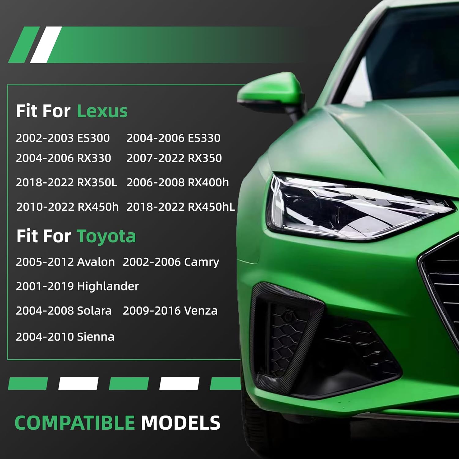 K90344 2PCS Front Sway Bar End Links for Lexus 02-03 ES300, 04-06 ES330/RX330, 06-22 RX350/RX400h/RX450h, 18-22 RX350L/RX450hL, for Toyota 01-19 Highlander, Avalon Camry Solara Venza Sienna K90344 X2