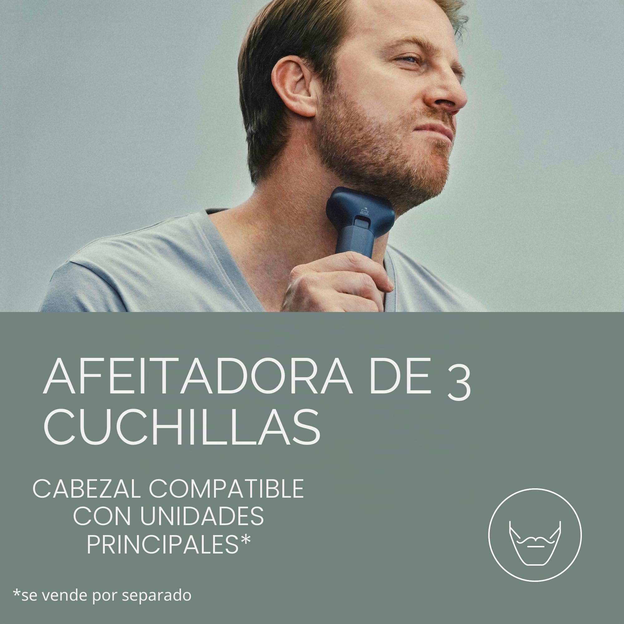 Panasonic MULTISHAPE Sistema Modular de Cuidado Personal ER-CSF1, cabezal de afeitado eléctrico de 3 hojas para hombre con batería recargable iones litio