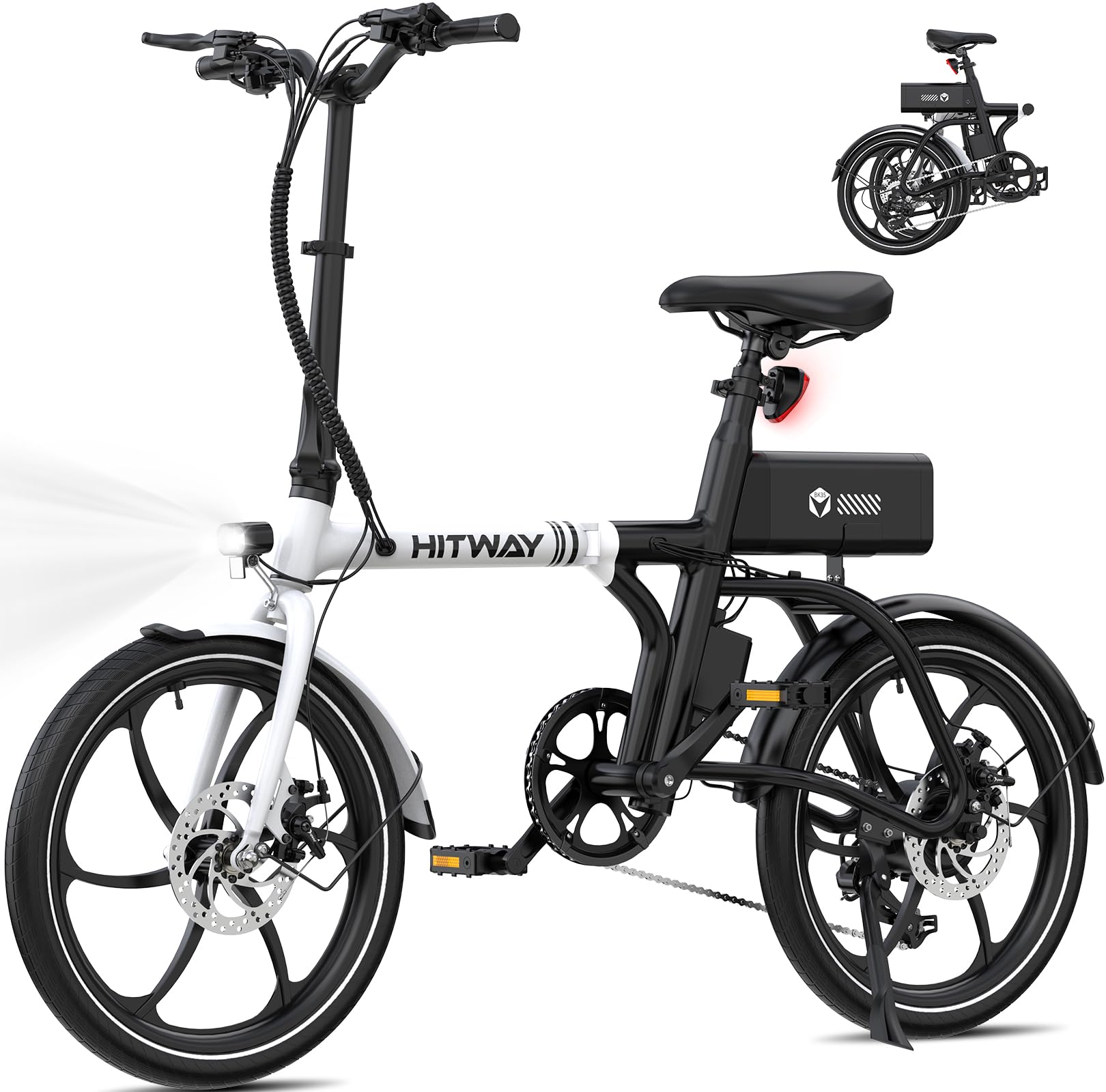 HITWAY E Bike, Klapprad Elektrofahrrad 16/20 Zoll, 250W Motor bis 25km/h, 36V 9Ah Li-Ion-Akku, Reichweite 35-70/40-65 km, Urbanes Pendler E-Fahrräder Pedelec für Erwachsene