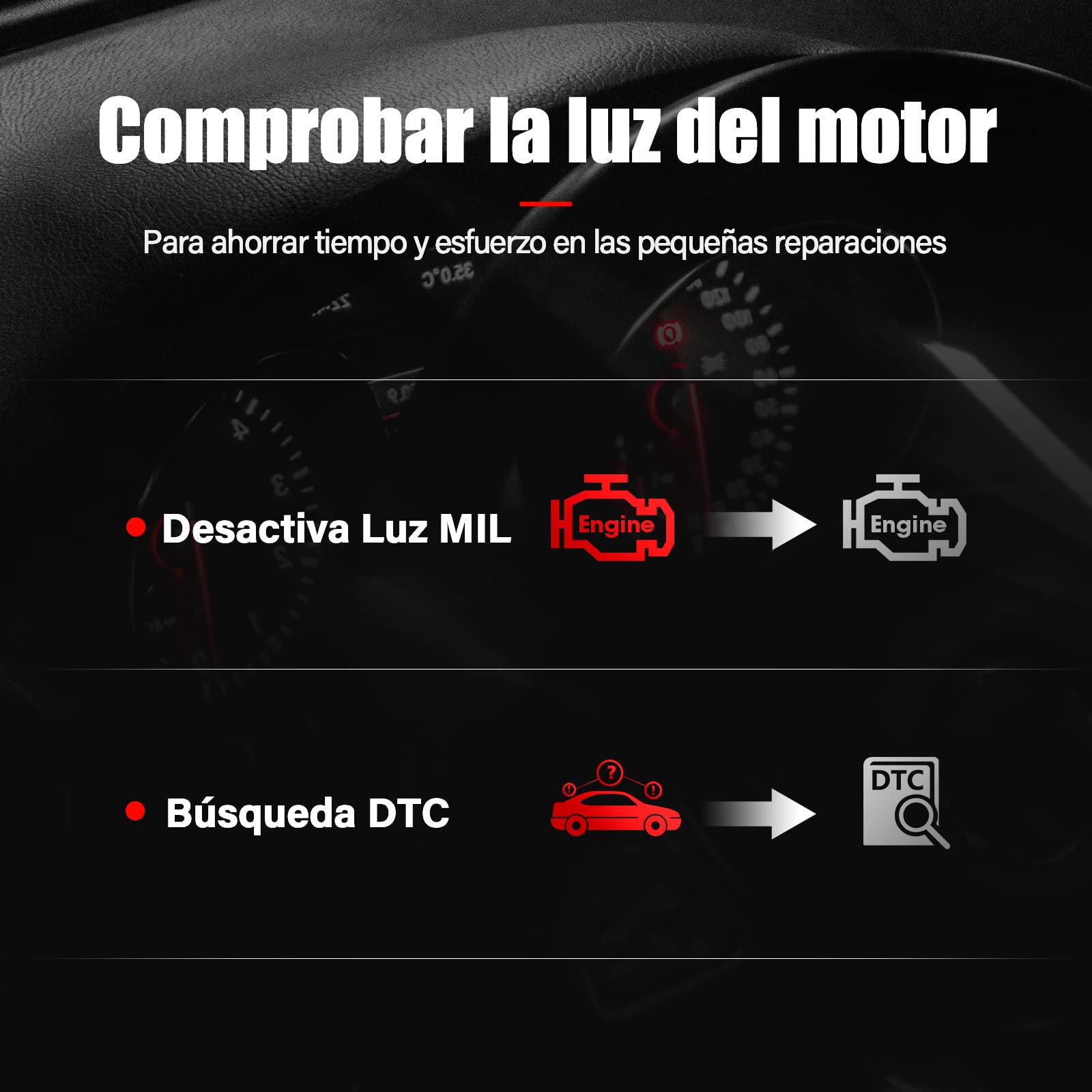 Launch - Escáner OBD2 CR529 Lector de códigos con función OBD2 Completa, con un Solo Clic I/M Readiness, Apagado de la luz del Motor, Herramienta de escaneo Can, Herramienta de diagnóstico de Coche