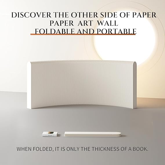 Foldable Paper Room Divider Screen – Portable Partition Wall for Home & Office Privacy