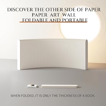 Foldable Paper Room Divider Screen – Portable Partition Wall for Home & Office Privacy