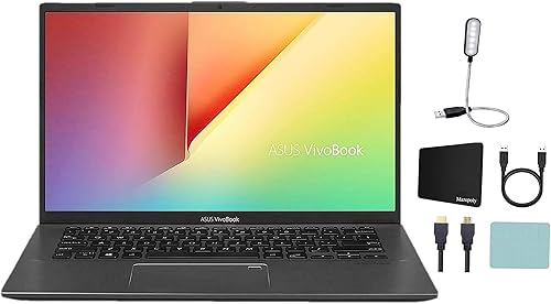 ASUS VivoBook - Computadora portátil FHD 1080p de 14 pulgadas, AMD Ryzen 7 3700U, 8 GB DDR4, SSD de 1 TB, lector de huellas dactilares, teclado
