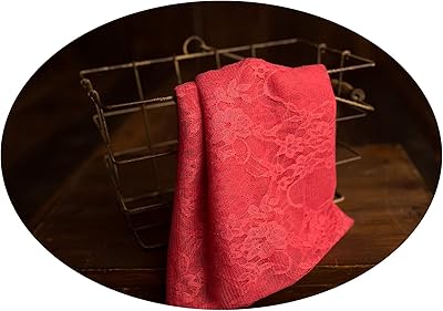Stretch Lace Wrap, Newborn Baby Layer Photography Prop (Coral Pink)